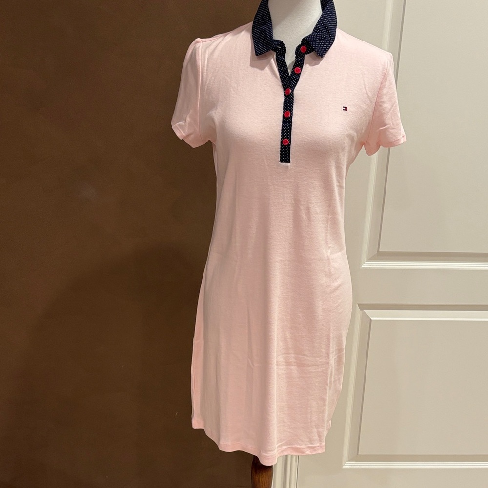 Tommy Hilfiger Pink Polo Midi Dress